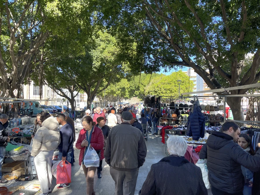 Markt am Strand von Gandía bei Rosa de los Vientos